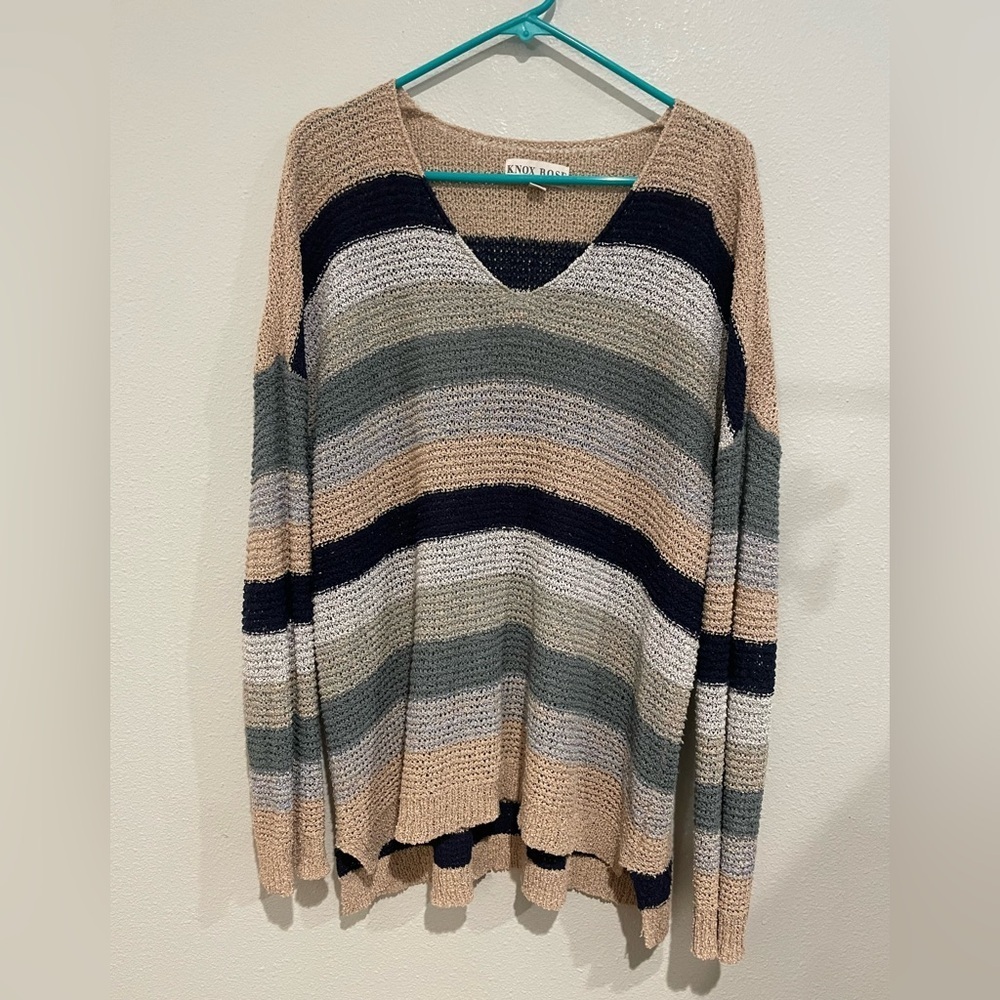 Knox Rose Multicolor V-Neck Sweater
